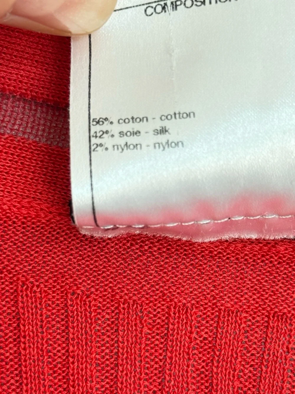 Chanel 2010 Red CC Logo Knit Cardigan Sweater Size 36